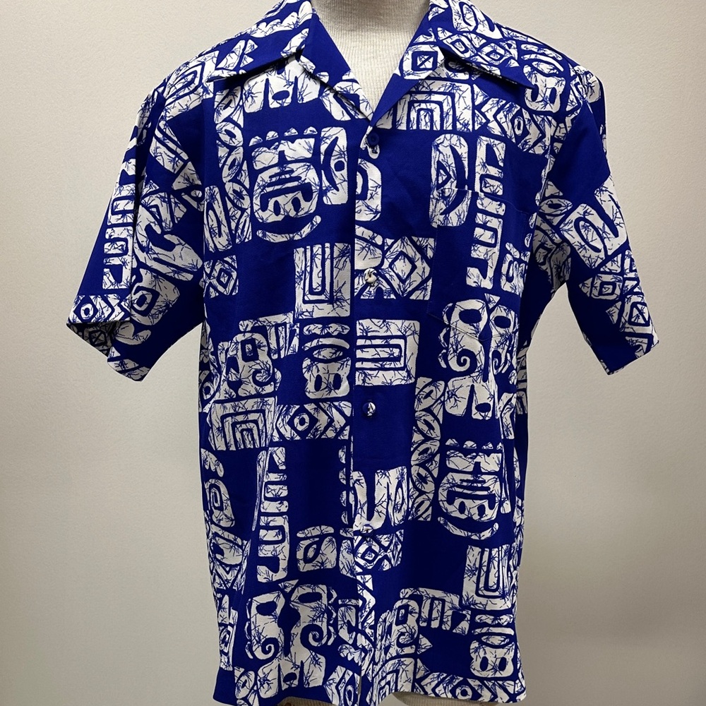 Sears Blue and White Casual Button Down Shirt
